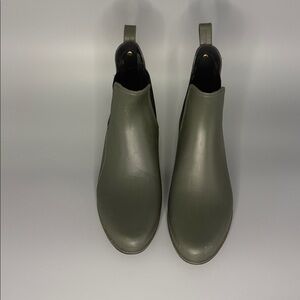 Sam Edelman Tinsley Chelsea Rain Boots Matte Moss Green Size 8